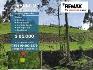 Terreno Rural en Venta 29700 m² Pintag Barrio Sto Domingo